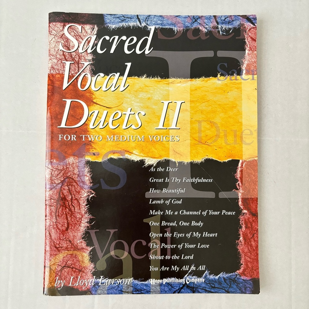 Sacred Vocal Duets II Two Medium Voices Worship Praise Music Paperback Book Song
